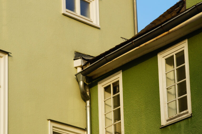The "Green Buildings" in Marburg-Weidenhausen, Germany. Nice impression of colors of medieval buildings in the now.
